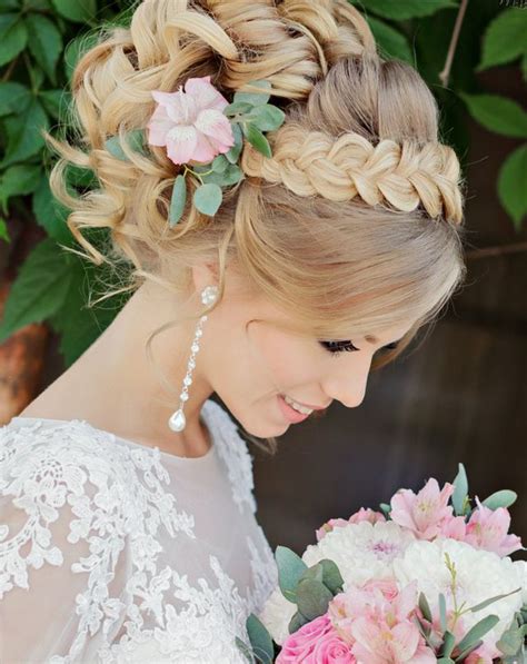 Wedding Updos For Long Hair With Flower