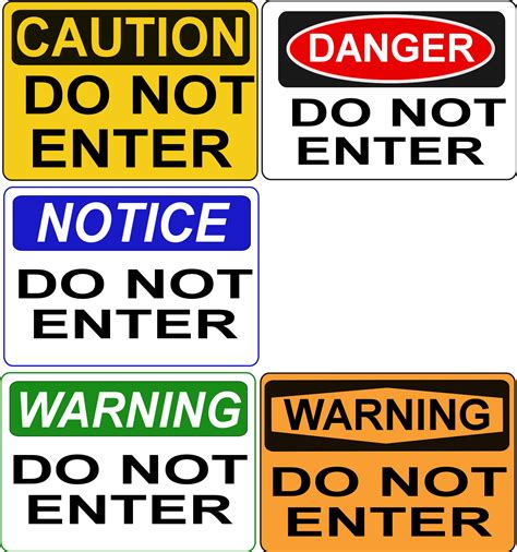 Do Not Enter Signs Public Domain Vectors