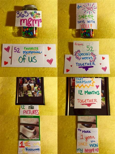 One month dating anniversary gifts for him. Made for my boyfriend for our 1 year anniversary. # ...