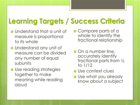 Ppt Learning Targets And Success Criteria Powerpoint Presentation