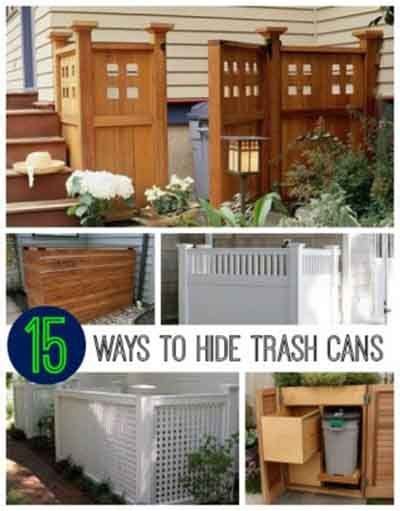 15 ways to hide trash cans