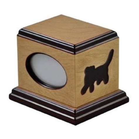 Wood Cremation Urns Kitty Pet Urn