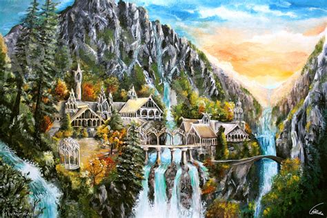 Rivendell Oil Painting Aronja Art On Artstation At