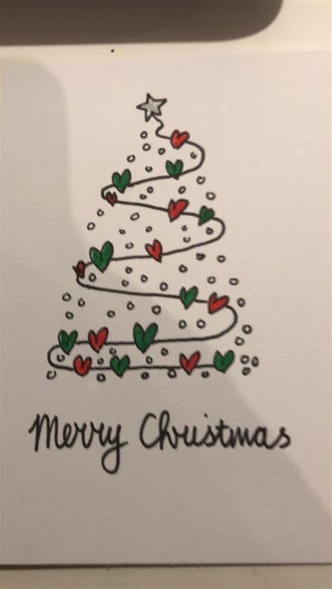 love heart christmas tree christmas cards handmade diy christmas cards easy christmas diy
