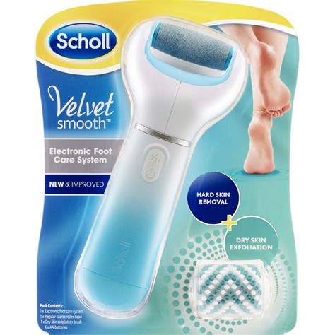 Scholl Velvet Smooth Electronic Foot File Care System Wet And Dry Hard
