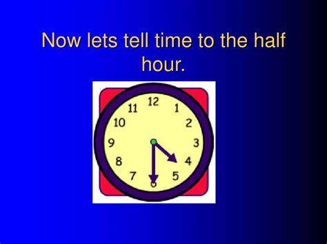 Ppt Telling Time To The Hour And The Half Hour Powerpoint