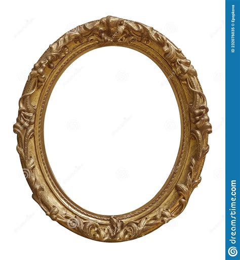 Quadro Dourado Para Pinturas De Espelhos Ou Fotografias Isoladas Sobre Fundo Branco Elemento De
