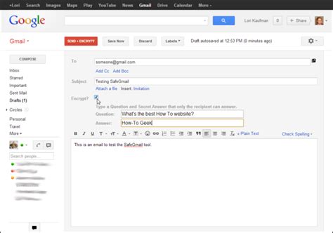 Send Encrypted Emails Through Gmail Using A Chrome Extension