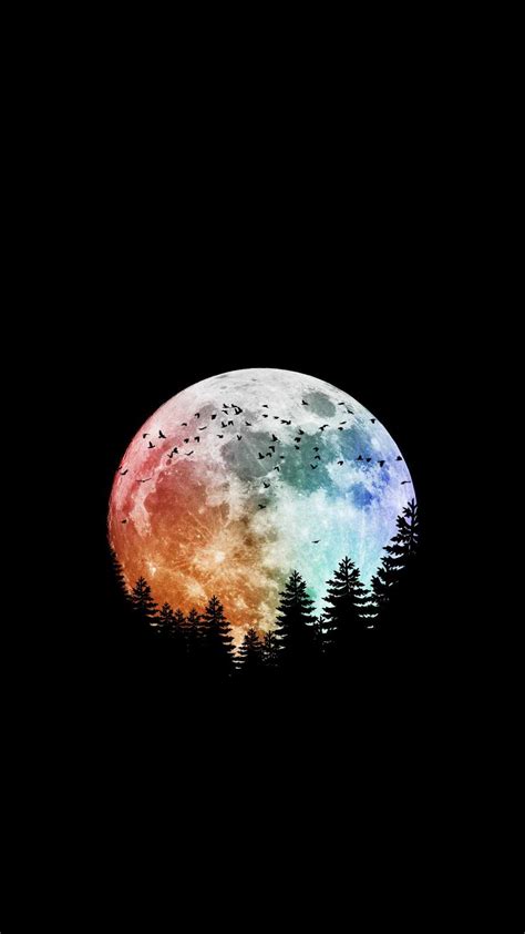 Amoled Moon Iphone Wallpaper Iphone Wallpapers