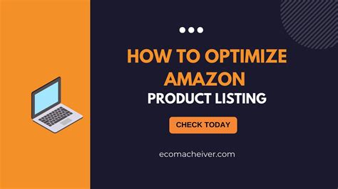 How To Optimize Amazon Product Listing Ecomacheiver