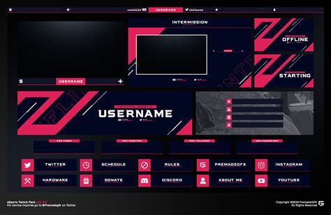 Twitch Overlay Template Twitch Streaming Setup Streaming Twitch