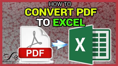 How to convert PDF to Excel - YouTube
