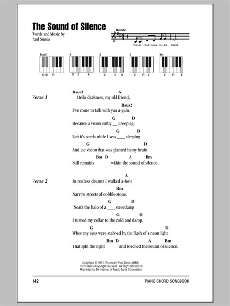 Skitarrate per suonare la tua musica, studiare scale, posizioni per chitarra, cercare, gestire, richiedere e inviare accordi, testi e spartiti. The Sound Of Silence Sheet Music | Simon & Garfunkel ...