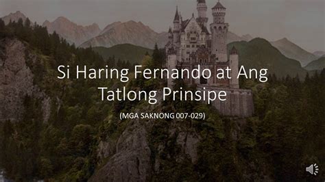 Si Haring Fernando At Ang Tatlong Prinsipe Saknong 7 29 Ibong