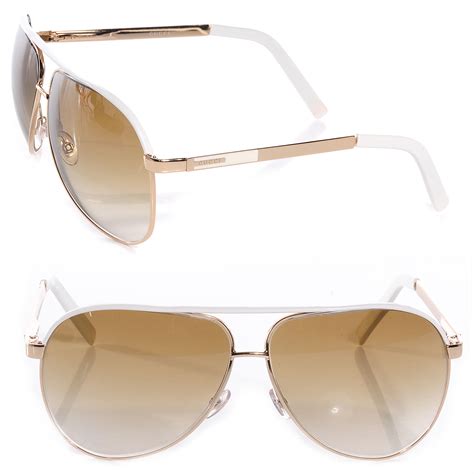 gucci aviator sunglasses 1827 s white gold 74178