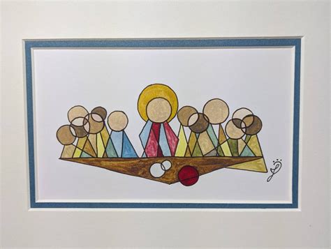 The Last Supper Wall Art Abstract Modern Religious Art Etsy