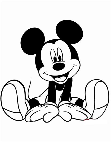 Gambar Mewarnai Kartun Mickey
