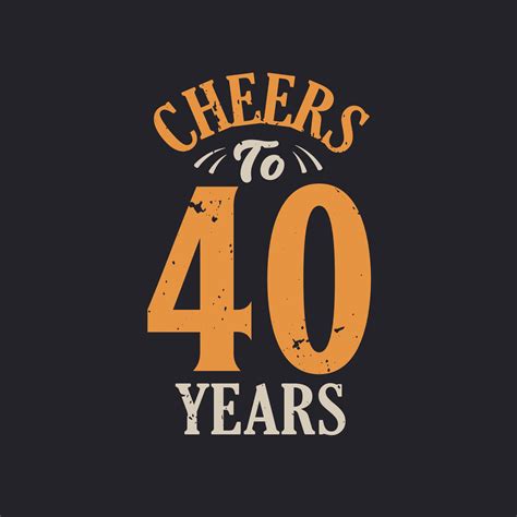 Cheers To 40 Years 40th Birthday Celebration 11421664 Vector Art At