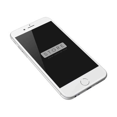Iphone 6 White Perspective Psd Mockup Cellphone