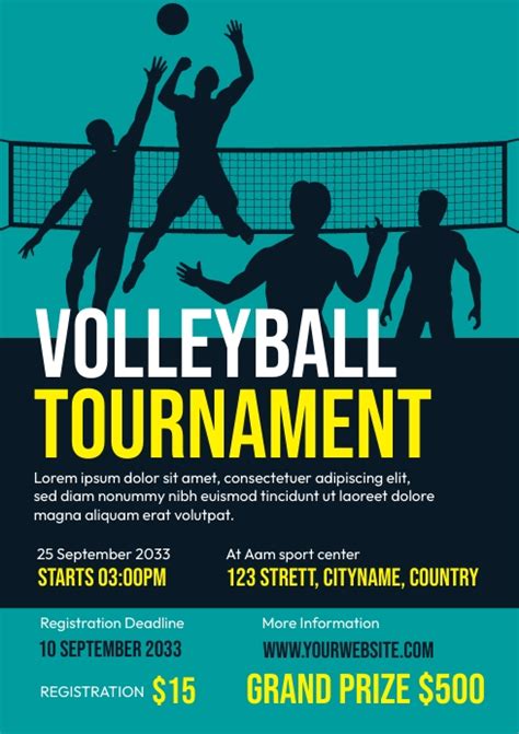Copy Of Volleyball Tournament Flyer Postermywall