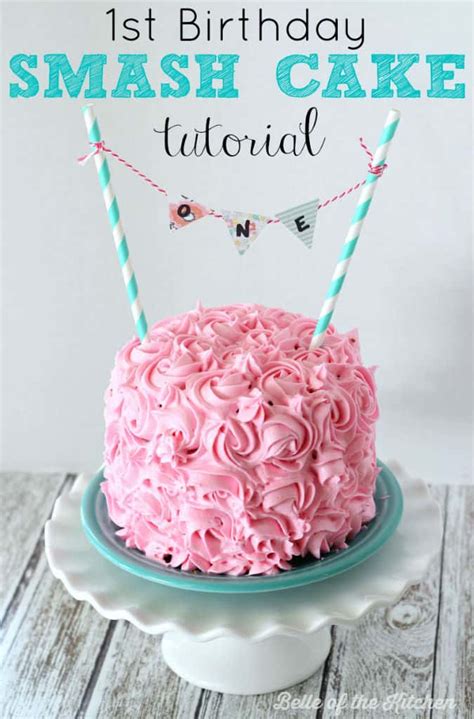 1st Birthday Smash Cake Tutorial Simple Vanilla Cake Recipe Belle