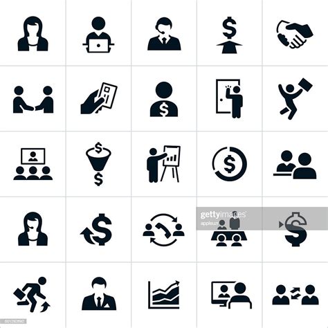 Sales Icons Illustrationer Getty Images