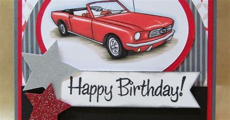 Savvy Handmade Cards Classic Car Birthday Card