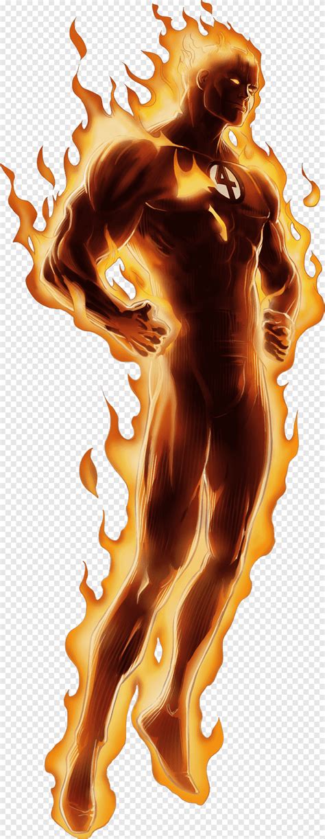 Fantastic Four The Human Torch Illustration Human Torch Standing Bande Dessin E Fantaisie Png