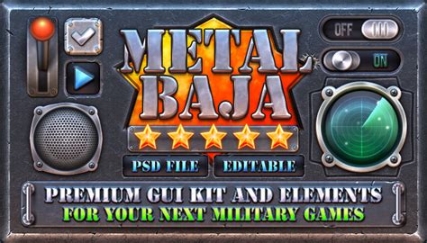 Metalbaja Military Game Gui Kit Gamedev Market