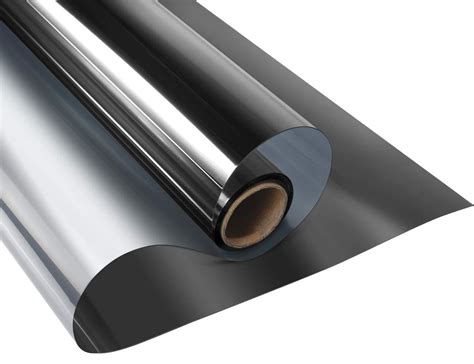 Silver 35 4 Inch X 6 56 Feet Window Heat Control Film Kit Anti Uv One Way Mirror Film Privacy