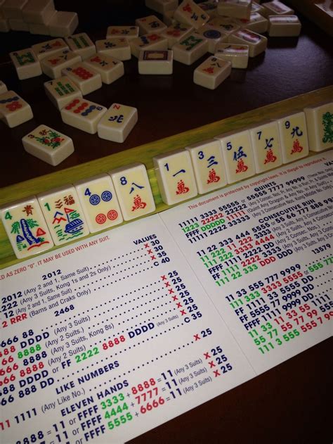 Printable American Mahjong Cheat Sheet Printable Calendars At A Glance