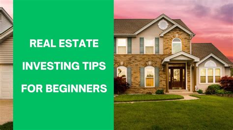 Real Estate Investing Tips For Beginners Youtube