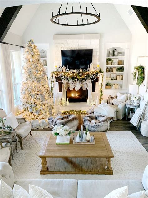 25 Modern Farmhouse Christmas Decors For Living Room Christmas Living
