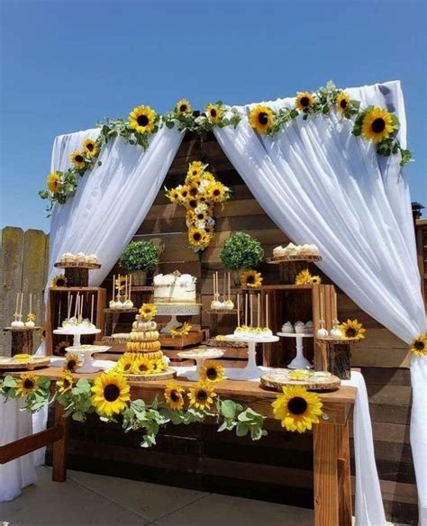Sunflower Wedding Decorations Sunflower Themed Wedding Sunflower