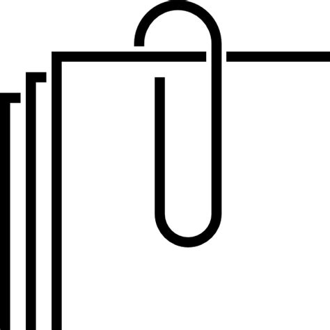 Paper Clip Detailed Straight Lineal Icon