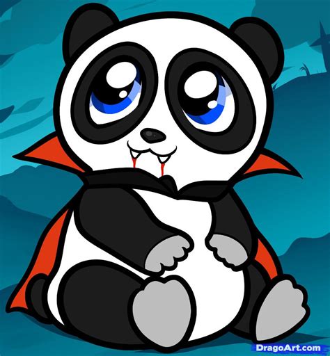 How To Draw A Halloween Panda Halloween Panda Step By