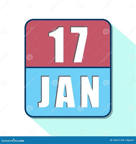 January 17th Day 17 Of Monthsimple Calendar Icon On White Background