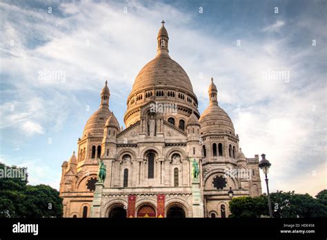 View Of The Sacre Coeur Church On Top Of Montmartre In Paris In Stock
