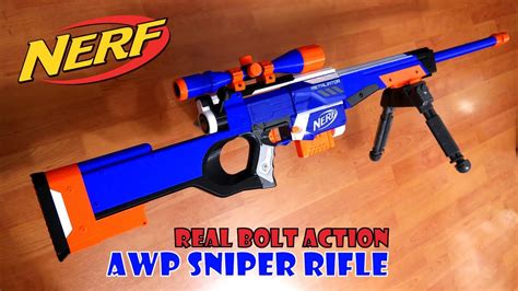 Nerf Awp Sniper Rifle Bolt Action Retaliator Mod Kit Youtube