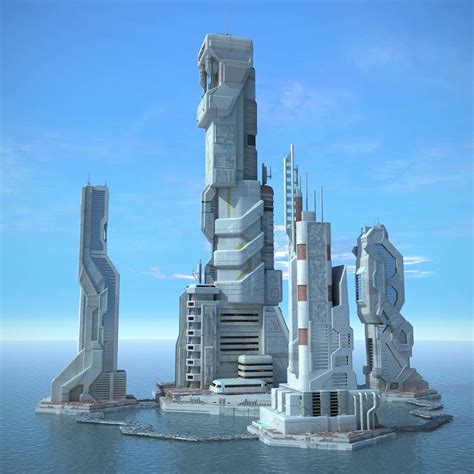 3ds Max Sci Fi Futuristic City Futuristic City Sci Fi Architecture