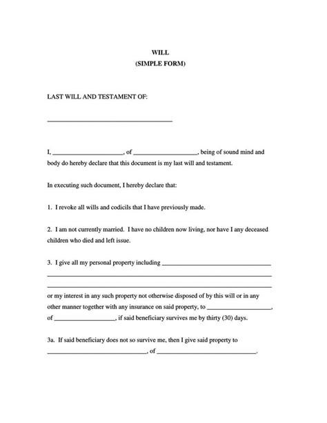 This is a microsoft word template for married adults with children. Free Last Will and Testament Forms and Templates (Word, PDF)