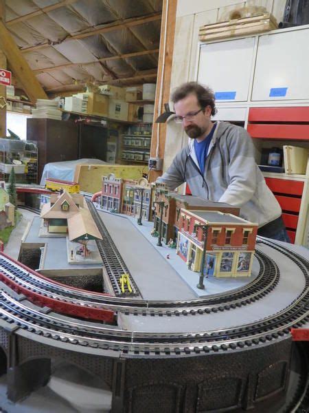 Fletcher Putting Building Crescent In Lionel Trains Layout Lionel