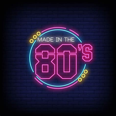 Premium Vector Back To 80s Neon Signs Style Text Neon Signs
