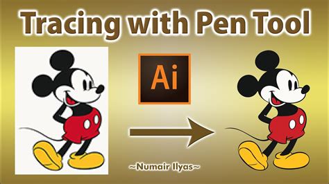 Adobe Illustrator Tracing With Pen Tool Vector Tracing Beginners