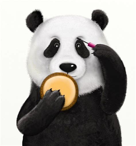 Make Up Master By Rozalek On Deviantart Happy Panda Cute Panda Baby