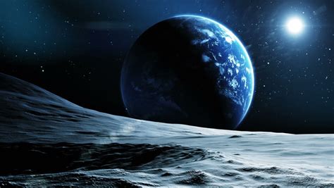 Moon And Earth In Space Image Free Stock Photo Public Domain Photo