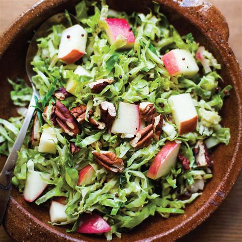 Shredded Brussels Sprouts And Apples And Mustard Seeds Recipe