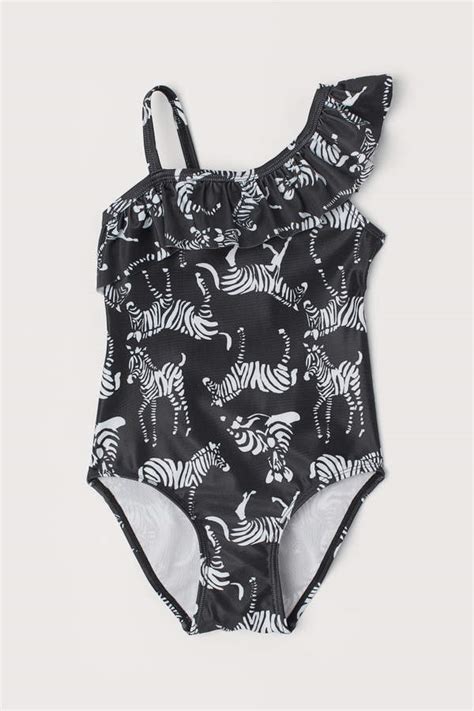 Swimsuit With Ruffle Swimwear Girls Swimsuits Zebra Kids