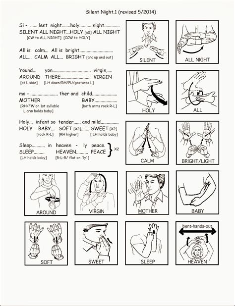 Silent Night In Asl Sign Language Songs Sign Language Words Sign