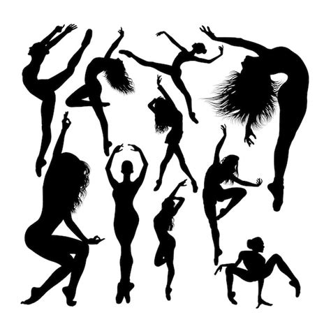 Premium Vector Attractive Female Ballet Dancer Silhouettes